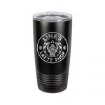 Legendary Hero Warrior Princess Royalty Delusion Latte Coffee Store Video Recreation Parody – 3D Laser Engraved Dusky Polar Camel 20 oz. Vacuum Insulated Tumbler Mug with Decided Lid (Hero)