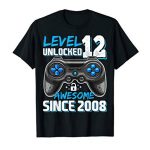 Diploma 12 Unlocked Ample 2008 Video Sport 12th Birthday Reward T-Shirt