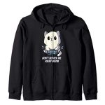 Don’t Distress Me Simply Meow Kitten Cat Gamer PC Video Gaming Zip Hoodie