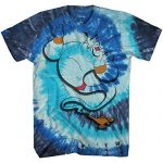 Disney Aladdin Crystal Genie Alladin Lamp Movie World Disneyland Comic Mens Adult Graphic Tee T-Shirt Apparel (Blue Tie Dye, Medium)