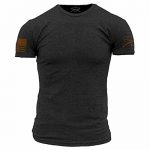 Teach Vogue Frequent Men’s T-Shirt (Medium, Charcoal – Tan)