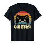 Classic Retro Gamer Video Sport Participant Boys Youngsters Men Gift T-Shirt