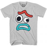 Disney Pixar Toy Myth 4 Forky Petrified Woody Buzz Lightyear Movie Disneyland World Tee Funny Humor Men’s Graphic T-Shirt (Silver Grey, Medium)