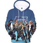 Humorous Cosplay Gamer Hoodies | 3D Sublimation Printed Designs (Blue, Stout)