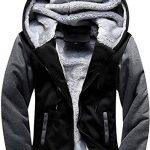 GEEK LIGHTING Males’s Zip Up Fleece Hoodies Cold climate Heavyweight Sherpa Lined Thermal Jackets (Murky/Gray,X-Super)