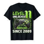 Stage 11 Unlocked Expedient 2009 Video Game 11th Birthday Gift T-Shirt