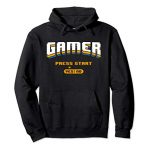 Gamer Press Inaugurate up Retro Humorous Gamer Gift Pullover Hoodie