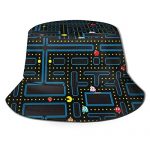 Retro Video Recreation Sample Sun Hat for Males/Females, Sun Safety Wide Brim Bucket Hat Commence air Breathable Packable Boonie Cap for Prance Fishing