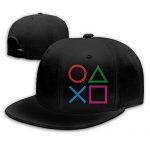 swqfzki Play Scheme Joypad Snapback Flat Invoice Baseball Cap Men’s Dusky