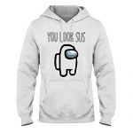 Imposter Among Game Us You Review Sus Gamer Costume Fan Silly Hoodie (White L)