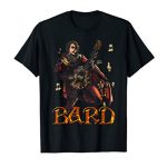 Elven Bard Musician Dungeons RPG Fantasy Gamers Graphic T-Shirt