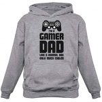 TeeStars – Gamer Dad – Amusing Reward for Fathers Cool Dad’s Gaming Hoodie Medium Gray