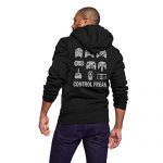 Keceur Men’s Zip Up Hoodies Silly Regulate Freak Video Gamer Lightweight Hooded Sweatshirt Sport Tunic Tops Athletic Jacket Outwear with Pockets for Dwelling Reveal Working