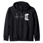 Gamer Heartbeat Hoodie Video Sport Lover Reward Shirt Zip Hoodie