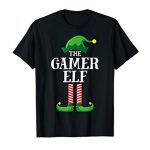 Gamer Elf Matching Family Group Christmas Social gathering Pajama T-Shirt