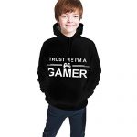 Boy’s Girl’s Belief Me, I’m A Gamer Hoodie Novelty Pullover Sweatshirt Dark