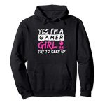 Gamer Lady Female Gaming Pullover Hoodie