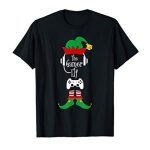 The Gamer Elf Novelty Christmas present conception for Players T-Shirt