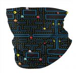 Retro Video Game Pattern Neck Gaiter Face Scarf Masks-Grime, Sun Protection Chilly Gentle-weight Windproof, Breathable Fishing Hiking Running Biking