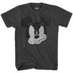 Mad Mickey Mouse Graphic Tee Classic Vintage Disneyland World Mens Adult T-Shirt Attire (Medium, Heather Charcoal)