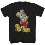 Disney Mickey Mouse Collage Disneyland World Tee Silly Humor Adult Mens Graphic T-Shirt Apparel (Medium, Dark)