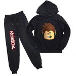 Childhood Game graphic Pullover Hoodie and Sweatpants Swimsuit for Boys Girls 2 Part Outfit Model Sweatshirt Role (Shadowy,15-16Years)