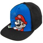 Nintendo Tidy Mario Boys Baseball Cap Hat Age 4-7 Blue/Dusky