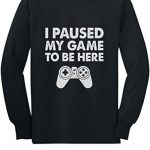 I Paused My Sport to Be Right here Funny Present for Gamer Youth Youth Long Sleeve T-Shirt Limited Sad