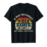 A Day With out Video Video games is Like Gaming Silly Gamer Presents T-Shirt