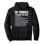 Videogame Merch – Ten Things I Favor In Existence Gamer Pullover Hoodie
