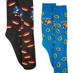 Sonic The Hedgehog Tails Video Sport 2-Pack Persona Crew Socks (Substantial Boys/Males’s), Dimension Sock Dimension: 10-13/Shoe Dimension: 6.5-12.5, Varied