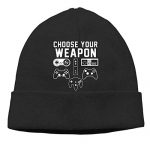 Win Your Weapon Gamer Novelty Video Games Unisex Subtle Knit Beanie Hat Shadowy