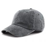 The Hat Depot 100% Cotton Pigment Dyed Low Profile Six Panel Cap Hat (Charcoal)