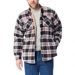 Wrangler mens Lengthy Sleeve Sherpa Lined Jacket Button Down Shirt, Caviar, Tidy US