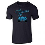 I am a Gamer PS Controller Video Games Shadowy L Graphic Tee T-Shirt for Males