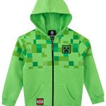 Minecraft Boys’ Creeper Hoodie Dimension 8 Inexperienced