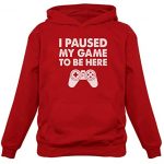 Tstars – I Paused My Sport to Be Right here Laughable Gift for Gamer Hoodie Miniature Red