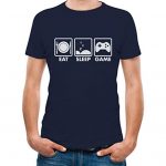 Exercise Sleep Game – Gift for Gamer Gaming Males’s T-Shirt Tall Navy