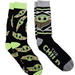 Smartly-known particular person Wars The Mandalorian The Limited one Men’s 2 Pack Crew Socks (Limited one)