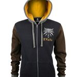 JINX The Witcher 3 Runestone Men’s Gamer Zip-Up Hoodie – Video Game Top payment Outerwear, Gloomy, Pleasant