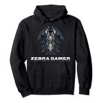 Zebra Gamer Controller Graphic Create For Gamer Teenagers Pullover Hoodie