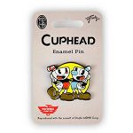 Cuphead Cuphead & Mugman Steel Enamel Pin | Legit Video Game Collectible Pin | Measures 2 Inches