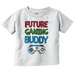 Future Gaming Buddy Video Gamer Nerd Formative years T Shirt for Boys White