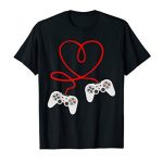 Video Gamer Valentines Day T-Shirt With Controllers Coronary heart