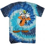 Goofy Washout Tie Dye Disneyland World Retro Classic Vintage Tee Grownup Mens Graphic T-Shirt Apparel (Blue, XX-Immense)