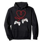 Video Gamer Heart Controller Valentine’s Day Shirt Younger folks Boys Pullover Hoodie