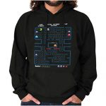 Brisco Brands Rubik’s Pacman Eighties Gamer Hoodie Sweatshirt Females Men Dusky