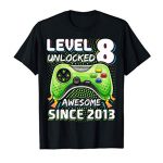 Stage 8 Unlocked Excellent 2013 Video Sport 8th Birthday Reward T-Shirt