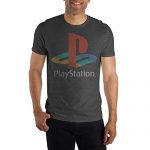 Sony PlaystationClassic Mark Tee, PS1 PS2 Gaming Console, Tough Weathered Fashion on Charcoal T-Shirt – Mammoth