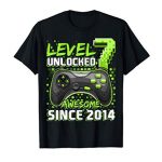 Stage 7 Unlocked Awesome 2014 Video Game seventh Birthday Present T-Shirt